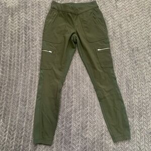 Athleta Size 4 Small Stellar Trouser‎ Green Stretch Pockets Work Travel Active
